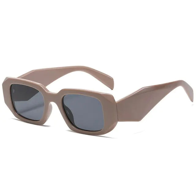 Small Polygon Rectangle Sunglasses - Mainovoo.