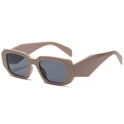 Small Polygon Rectangle Sunglasses - Mainovoo.