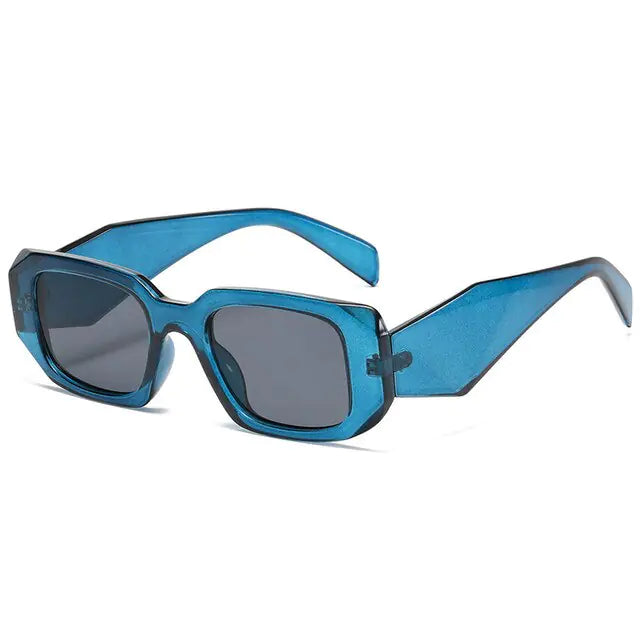 Small Polygon Rectangle Sunglasses - Mainovoo.