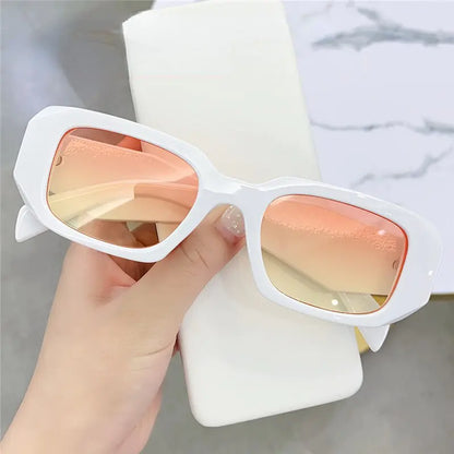 Small Polygon Rectangle Sunglasses - Mainovoo.