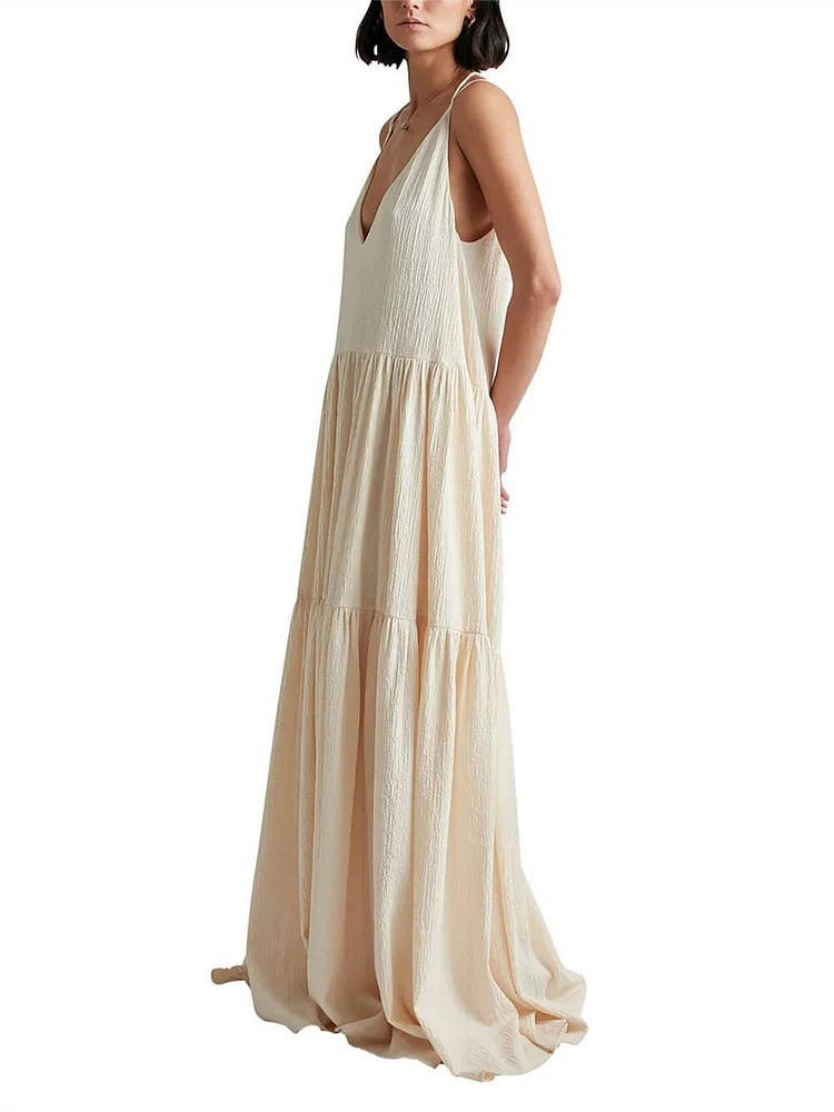 Fleurine Summer Maxi Dress V-neck 