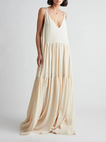 Fleurine Summer Maxi Dress V-neck 