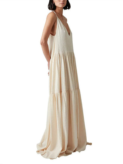 Fleurine Summer Maxi Dress V-neck 