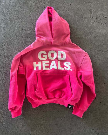 God _Heals_Hoody_Pink