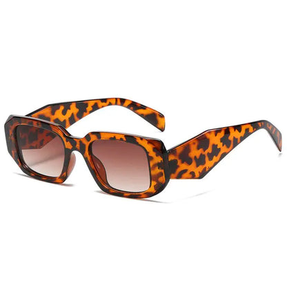 Small Polygon Rectangle Sunglasses - Mainovoo.